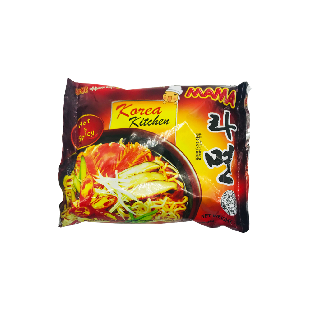 Mama Korea Kitchen ပူစပ်ပူစပ် ခေါက်ဆွဲ 60gm (1BOXx6Ctnx30Pcs)