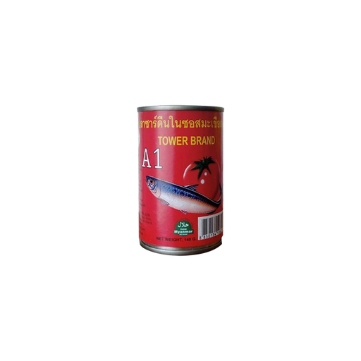 A1 Tower Sardines In Tomato Sauce 140gm (1Ctnx10Pkgx10Can)​